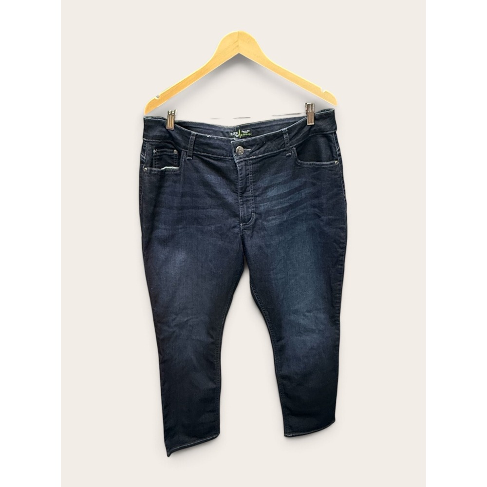 Riders by Lee Curvy Fit Skinny Jeans Dark Wash Mid Rise Denim Womens 18P